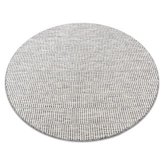 RugsX Rugsx - Alfombra De Cuerda Sisal Loft 21198 Circulo Boho Marfil/plateado/taupe Beige Circulo 160 Cm