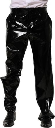 Dolce & Gabbana Zwarte Nylon Straight Herenbroek - Heren - Straight fit broeken - Zwart - L - Nylon - Broeken