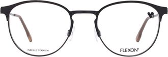 Flexon Demo Round Mens Eyeglasses FLEXON E1089 033 51
