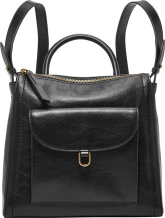 Fossil Womens Parker Leather Small Backpack