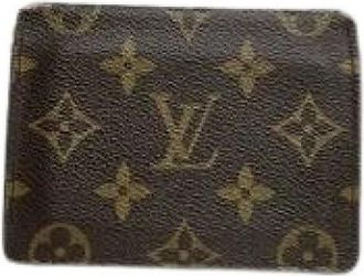 Louis Vuitton Pre-owned Leather Wallet - Dames - Vintage Accessoires - Bruin - ONE Size - Leer - Vintage