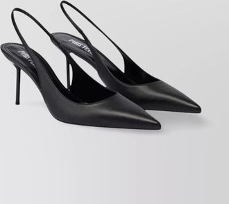 PARIS TEXAS nappa pointed toe slingback heel