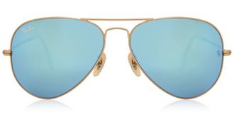 Ray-Ban RB3025 Aviator Flash Lenses 112/17 Mens Sunglasses Gold Size 55