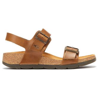 FLY London CEKE722FLY Bridle Womens Wedge Sole Sandals - Camel - Size:UK 5