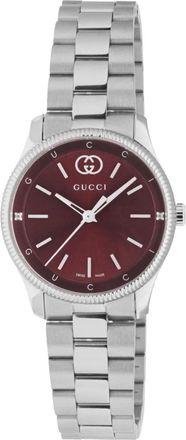 Gucci Rond Roestvrijstalen Armbandhorloge - Dames - Horloges - Grijs - ONE Size - Accessoires