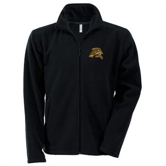 Bang Tidy Clothing Carp Fishing Fleece Jacket with Embroidered Fish Fisherman Clothing Gift Ideas Black