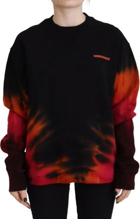 Dsquared2 Dsquared&sup2; Tie Dye Logo Print Women Long Sleeve Womens Sweater (Pre-Owned)