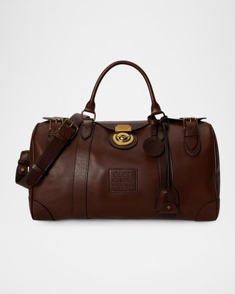 Polo Ralph Lauren Men & apos;s Heritage Lock Small Leather Duffel Bag