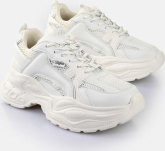 Buffalo Plateausneaker BUFFALO YUNO, Damen, Gr. 41, weiss (wei&szlig;), Lederimitat, Textil, Schuhe Plateausneaker, Chunky-Sneaker, Schn&uuml;rschuh, Leichtgewicht mit M