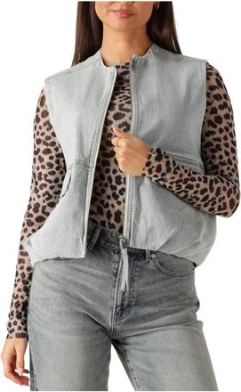 Catwalk Junkie Jassen, Dames, Blauw, M, Denim, Denim Bodywarmer