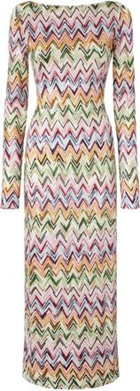 Missoni Multicolor Zigzag Motif Long Dress