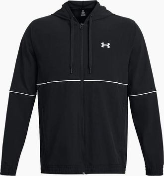 Under Armour Mens Baseline Solid Patterned Hooded Jacket - Black - Size: 42/Regular