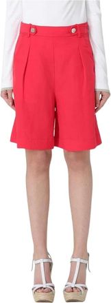 Liu Jo Dames, Korte broeken, Rood, Maat: 2XS Poliester