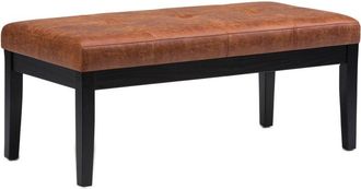 Simpli Home Lacey 41In Contemporary Rectangle Tufted Ottoman Bench
