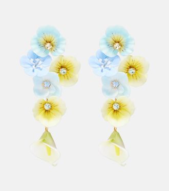 Jennifer Behr Anarosa embellished floral drop earrings