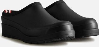 Hunter Womens Hunter Play Clog Rubber Womens Black Garden Shoes - Size: UK 3 / eu 35 / us 5