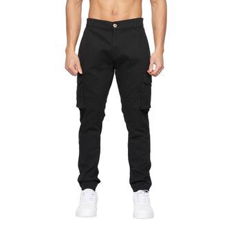 Crosshatch Heren Frentons Cargo Broek (Zwart)