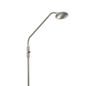 QAZQA Moderno L&aacute;mpara De Pie Moderna De Acero Con Led - Eva Acero Alargada Incluye Led Max. 1 X 5 Watt - Qazqa