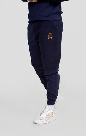 Siksilk Jogger invertido con cortes y costuras azul marino para hombre SikSilk XS