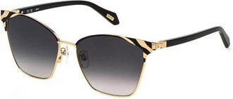 Just Cavalli SJC093 0301 Womens Sunglasses Gold Size 58