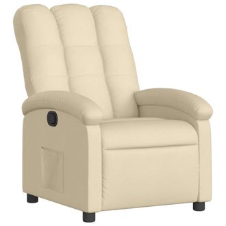 vidaXL Vidaxl Poltrona Reclinabile In Tessuto Color Crema