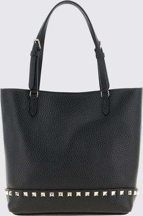 Valentino Garavani Borsa tote piccola Rockstud in pelle di vitello a grana