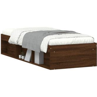 vidaXL Estructura De Cama Roble Marr&oacute;n 75x190 Cm Vidaxl