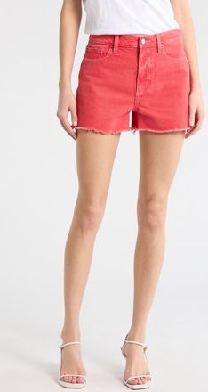 Daze Troublemaker Fray Hem Shorts in Chili Pepper at Nordstrom, Size 27