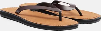 The Row City leather thong sandals