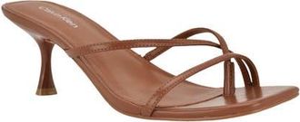 Calvin Klein Axella Toe Loop Sandal in Dark Natural at Nordstrom, Size 8.5