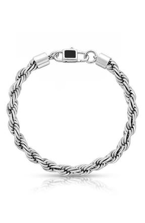 Mr.Ettika Mens Classic Silver Rope Bracelet at Nordstrom