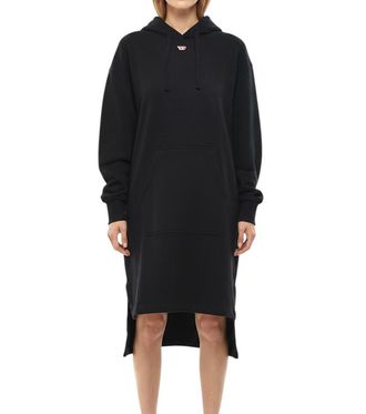 Diesel Black Logo Hood Midi Dress