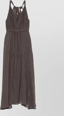120% Lino linen v-neck maxi dress