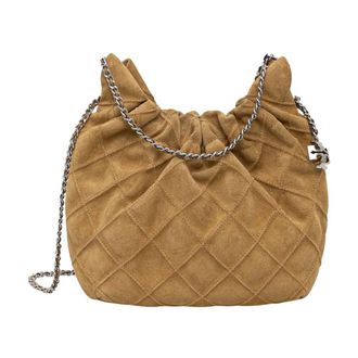 Tory Burch Tassen, Dames, Bruin, ONE Size, Su&egrave;de, Fleming Crossbody