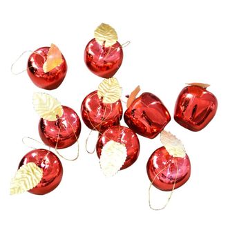 Aboofan 9st Weihnachtsdeko Hochzeitsdeko Weihnachtsbaum&auml;pfel H&auml;ngende Weihnachtsschmuck Anh&auml;nger Weihnachten