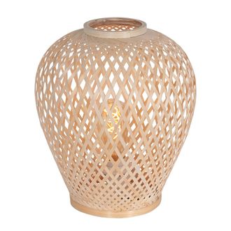 Steinhauer Anne Lighting - L&aacute;mpara De Mesa - Maze - Natural - Bamb&uacute; Metal