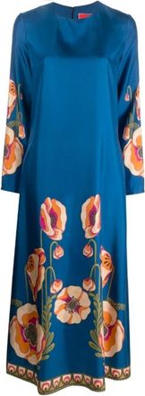 La DoubleJ La Double J Jurken - Dames - Maxi kleedjes - Blauw - XL - Kleedjes