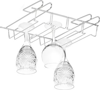 Relaxdays 10 Soportes Copas Colgantes, Cuelga Copas Vino, Sujeta Copas, 8,5 X 34,5 X 26cm, Colgador Copas, Rieles