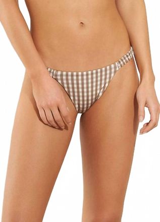 Maaji Vichy Nadine Tab Side Bikini Bottom In Beige