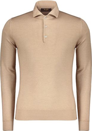 Moorer Gebreide Trui - Heren - Ronde hals truien - Beige - M - Truien & Vesten