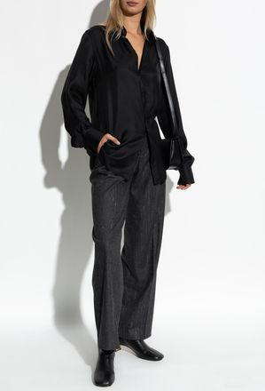 Zadig&Voltaire Creased Trousers With Lurex Thread, Womens, Grey