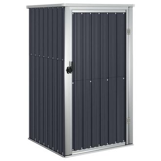 Berkfield Home Garden Tool Shed Anthracite 88x89x161 cm Galvanised Steel in Charcoal | Size: 88 x 89 x 161 cm