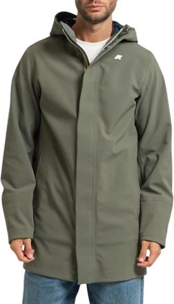 K-Way Groene Waterdichte Fleece Jas - Heren - Parka Jassen - Groen - M - Jassen