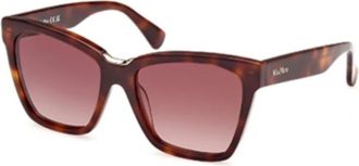 Max Mara Elegante Zwarte Jurk - unisex - Zonnebrillen - Bruin - ONE Size - Accessoires