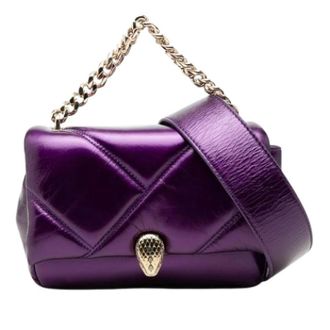Bulgari Pre-owned Mini Bags, female, Purple, Size: ONE SIZE Pre-owned Vintage Mini Shoulder Bag
