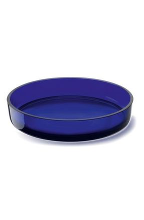 LSA Collective Low Glass Bowl in Blue at Nordstrom