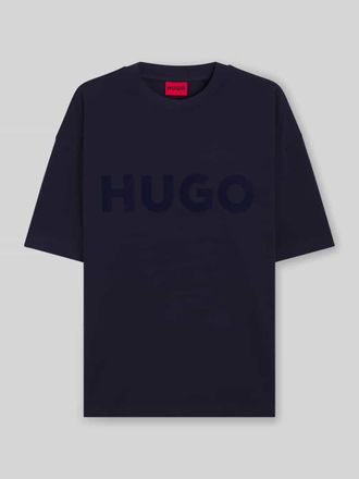 HUGO BOSS Oversized T-Shirt aus reiner Baumwolle Modell DINKEE in Royal, Größe XXL