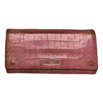 Miu Miu Pre-owned Wallet - Dames - Vintage Accessoires - Roze - ONE Size - Leer - Vintage