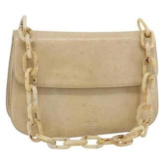 Prada Pre-owned Shoulder Bags, female, Beige, Size: ONE SIZE Pre-owned Vintage Shoulder Bag