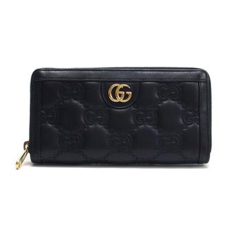 Gucci Black Leather Long Wallet (Bi-Fold) (Pre-Owned)
